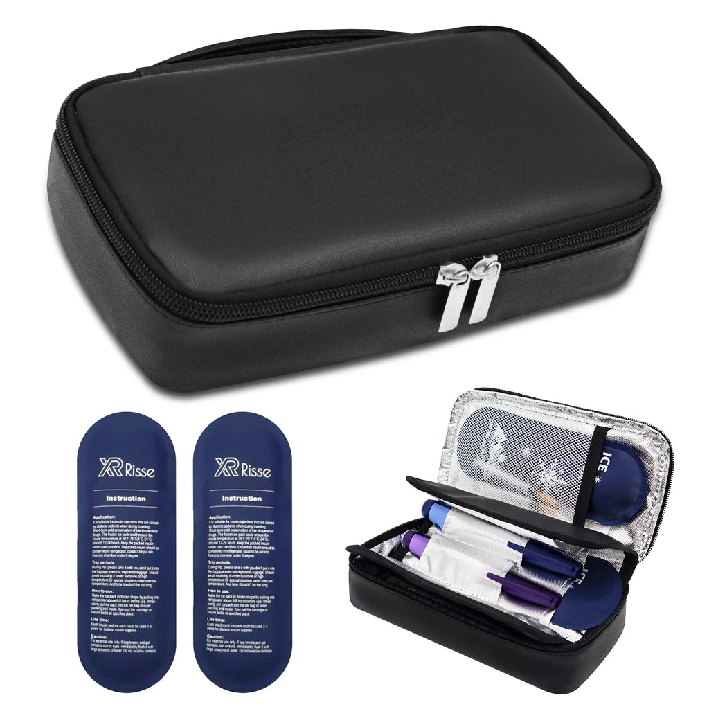 Estuche organizador para insulina – Rígido, con bloques de frío y compartimentos