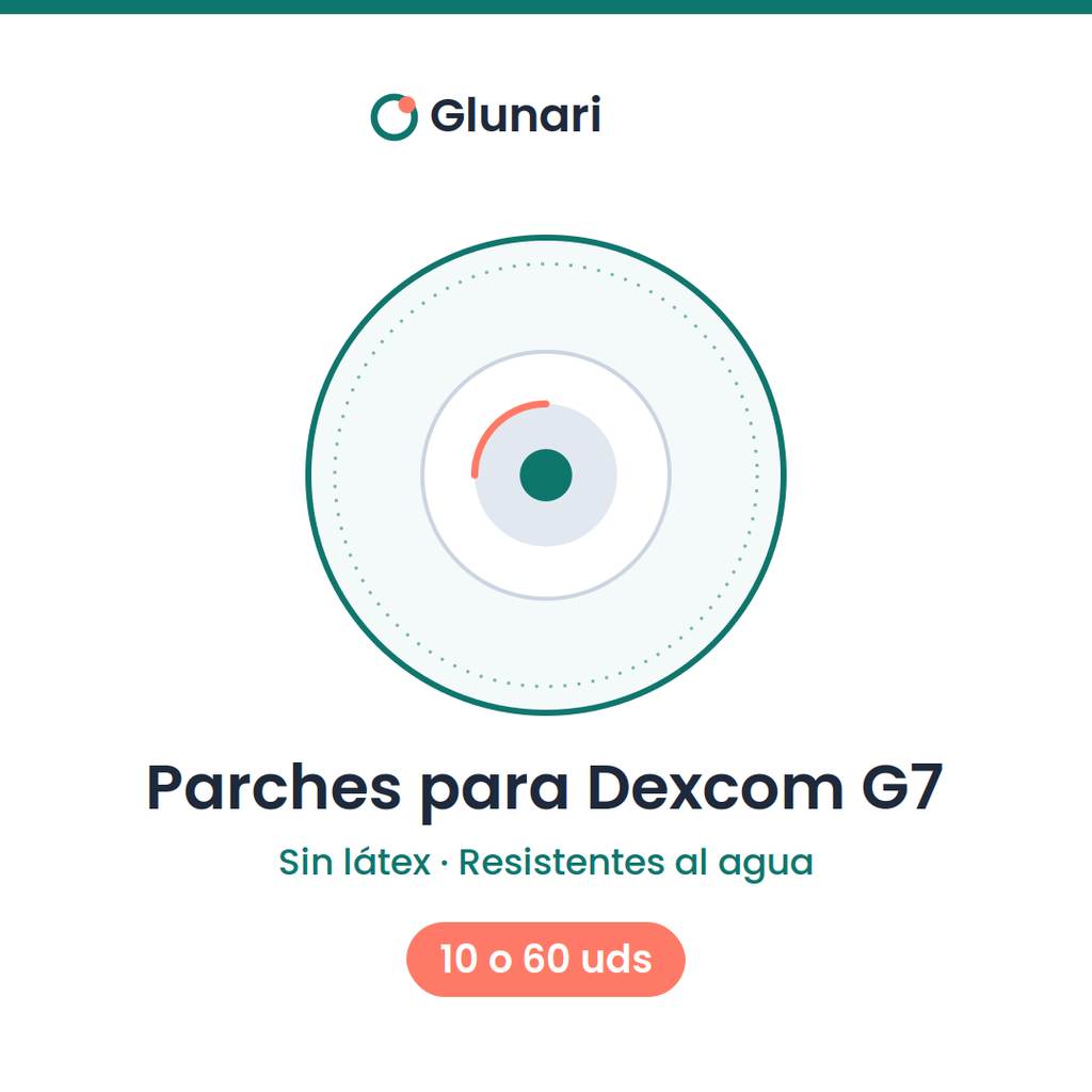 Parches adhesivos para sensor Dexcom G7 – Sin látex y resistentes al agua