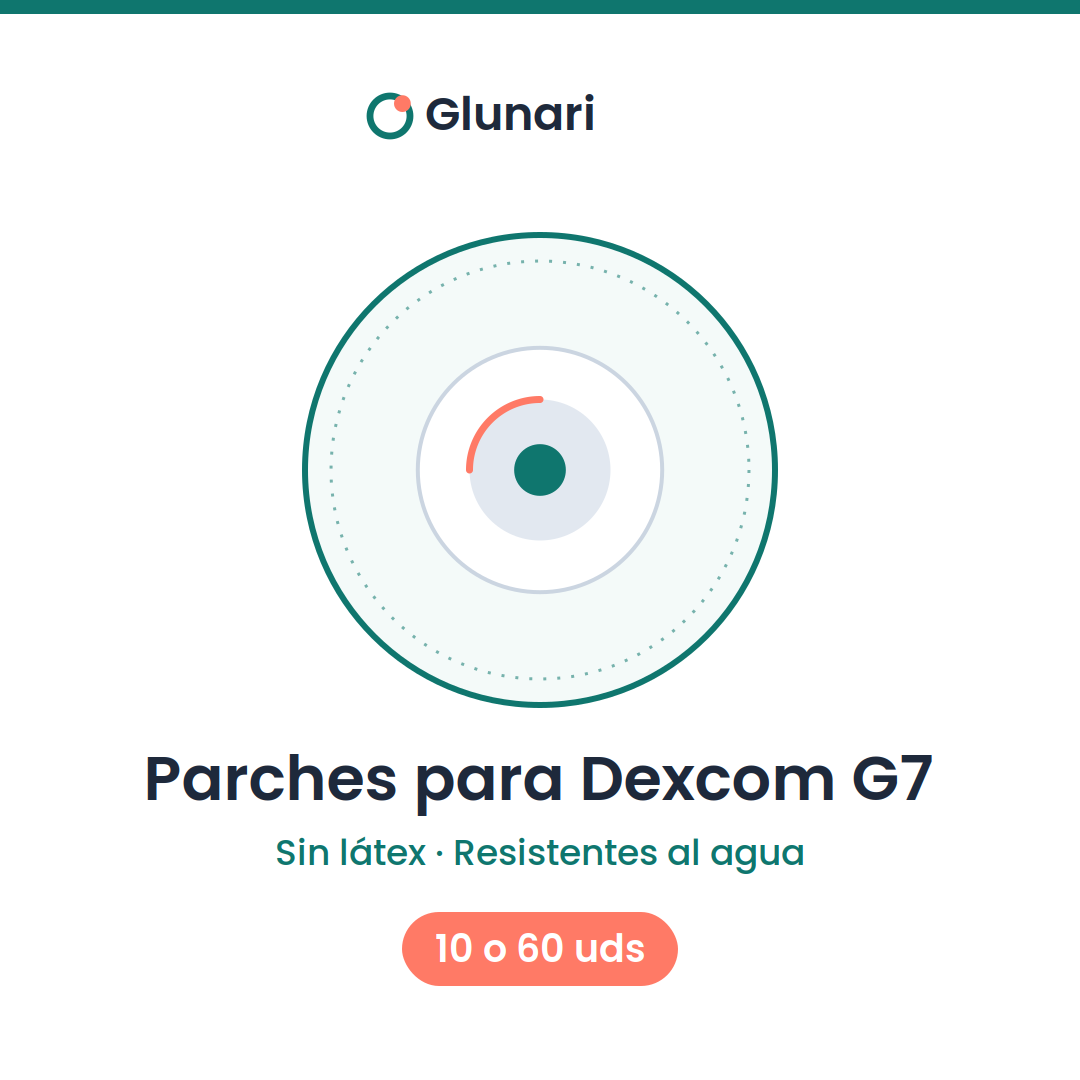 Parches adhesivos para sensor Dexcom G7 – Sin látex y resistentes al agua